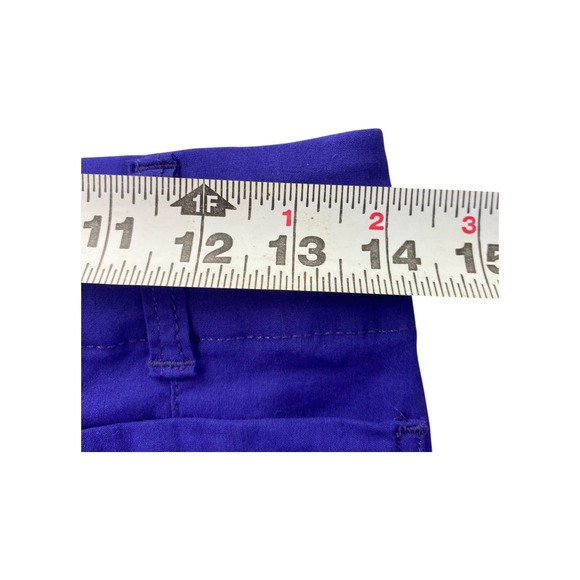 Maeve‎ Anthropologie Wide Leg Crop Pants Women's Size 28 Royal Blue Linen Blend - Picture 8 of 13